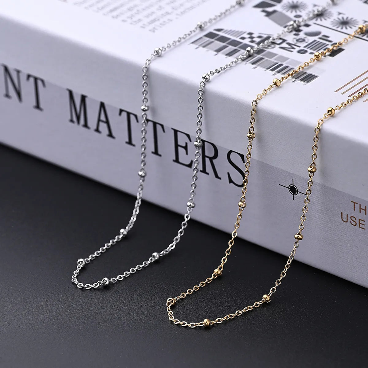 1 Roll 1.5*1.2mm 2.5*2mm 2*1.5mm 304 Stainless Steel 18K Gold Plated Solid Color Polished Chain