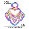 1 Piece 1.3*1.7cm 304 Stainless Steel 18K Gold Plated Heart Shape Pendant