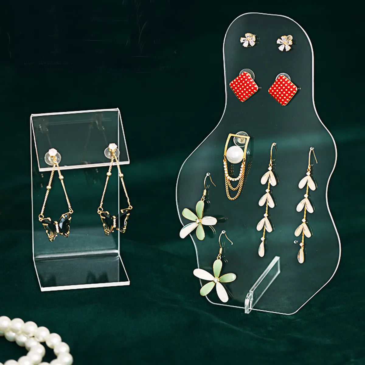 1 Piece 2 Pieces Set Arylic Nordic Style Irregular Transparent Jewelry Display