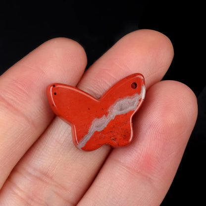 1 Piece 20*15mm Natural Stone Crystal Butterfly Pendant