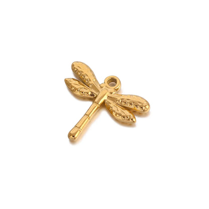 1 Piece 20*18mm 304 Stainless Steel Dragonfly Pendant