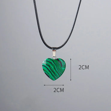 1 Piece 20*20mm Natural Stone Heart Shape Pendant