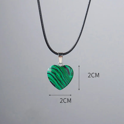 1 Piece 20*20mm Natural Stone Heart Shape Pendant