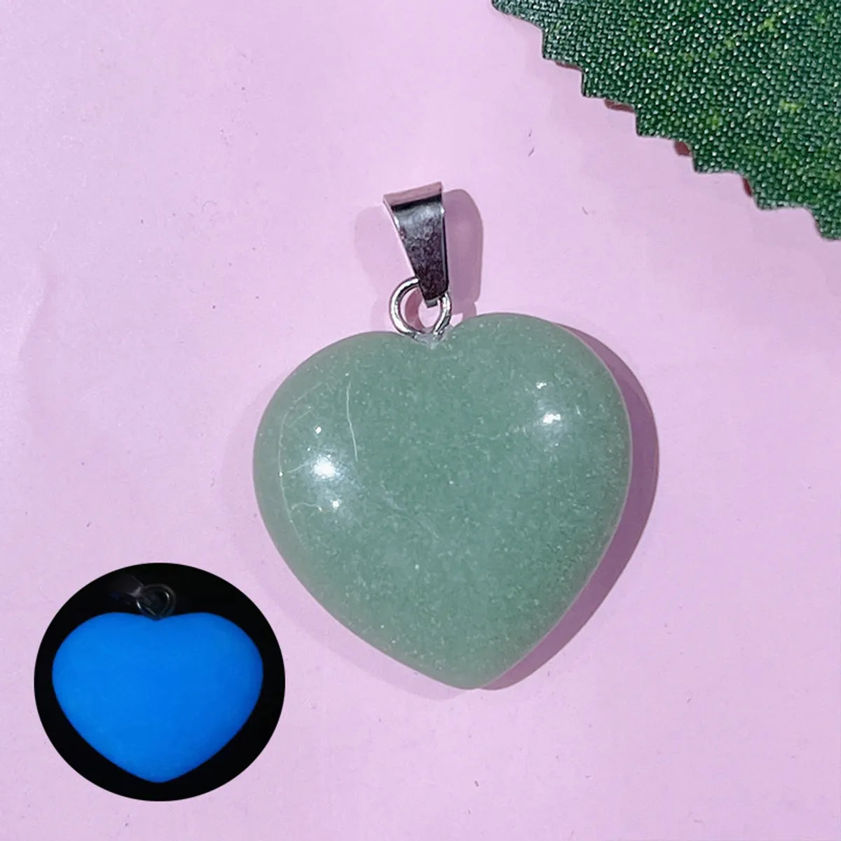 1 Piece 20*20mm Natural Stone Heart Shape Pendant