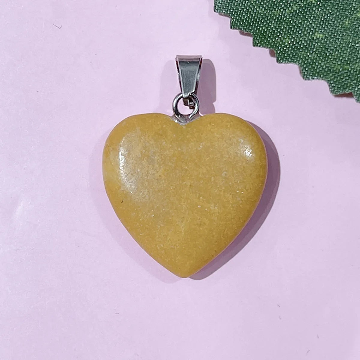 1 Piece 20*20mm Natural Stone Heart Shape Pendant