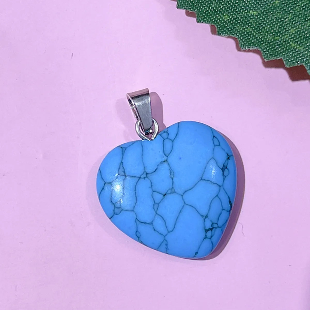 1 Piece 20*20mm Natural Stone Heart Shape Pendant