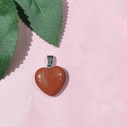 1 Piece 20*20mm Natural Stone Heart Shape Pendant