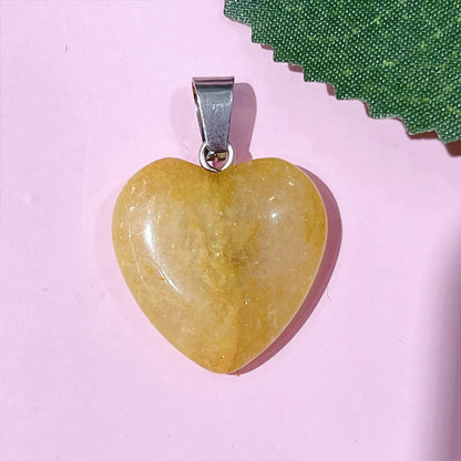 1 Piece 20*20mm Natural Stone Heart Shape Pendant