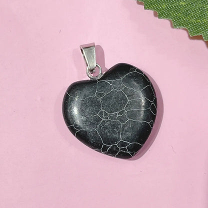 1 Piece 20*20mm Natural Stone Heart Shape Pendant