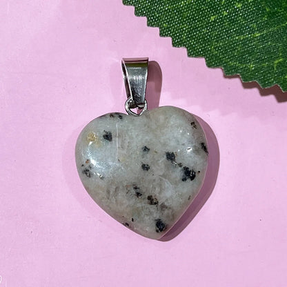 1 Piece 20*20mm Natural Stone Heart Shape Pendant