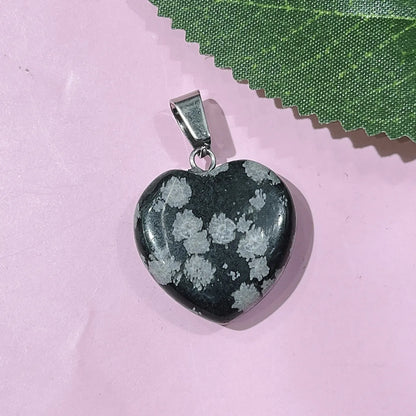 1 Piece 20*20mm Natural Stone Heart Shape Pendant