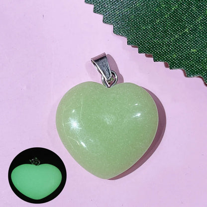 1 Piece 20*20mm Natural Stone Heart Shape Pendant