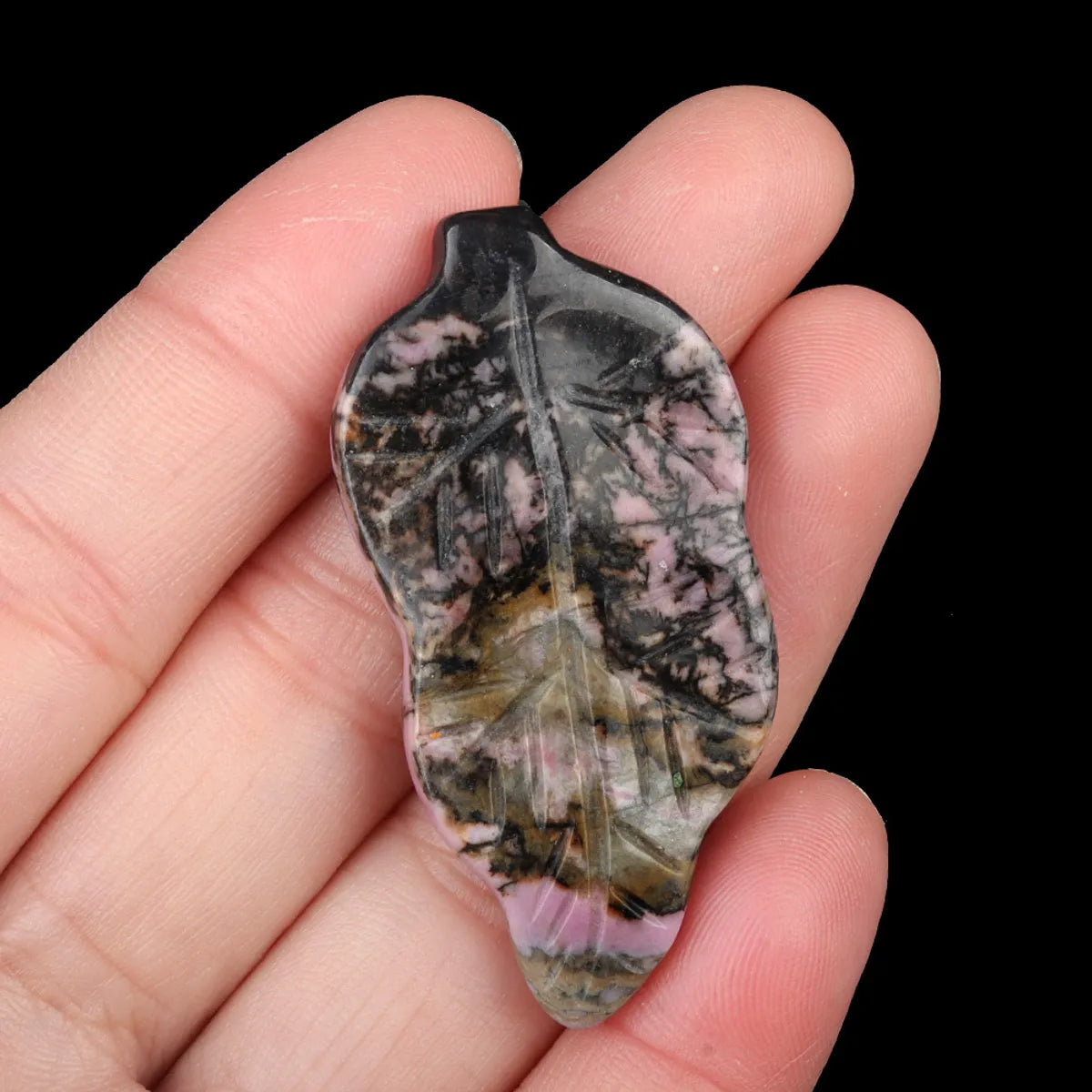 1 Piece 20-25*47mm Crystal Agate Leaves Pendant