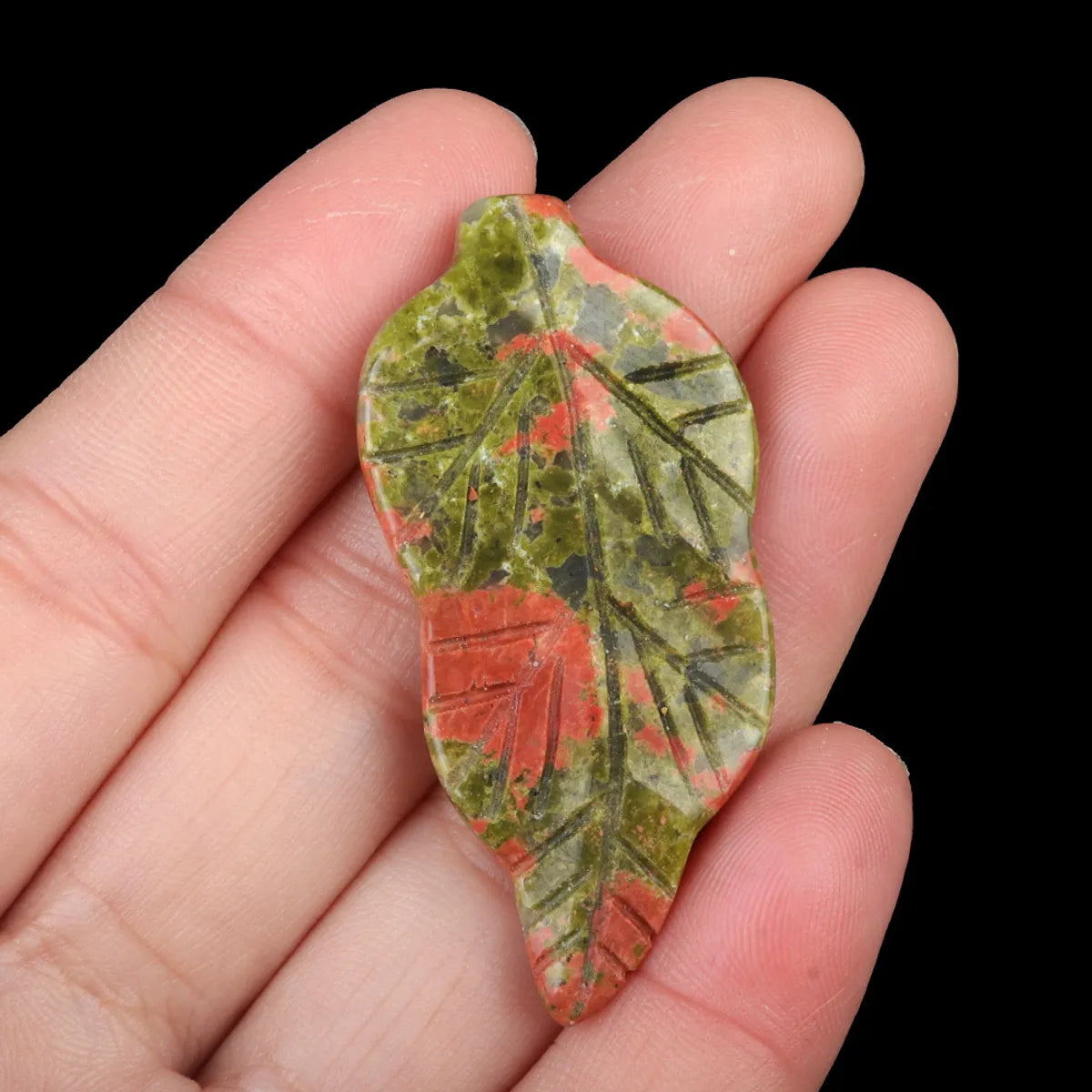 1 Piece 20-25*47mm Crystal Agate Leaves Pendant