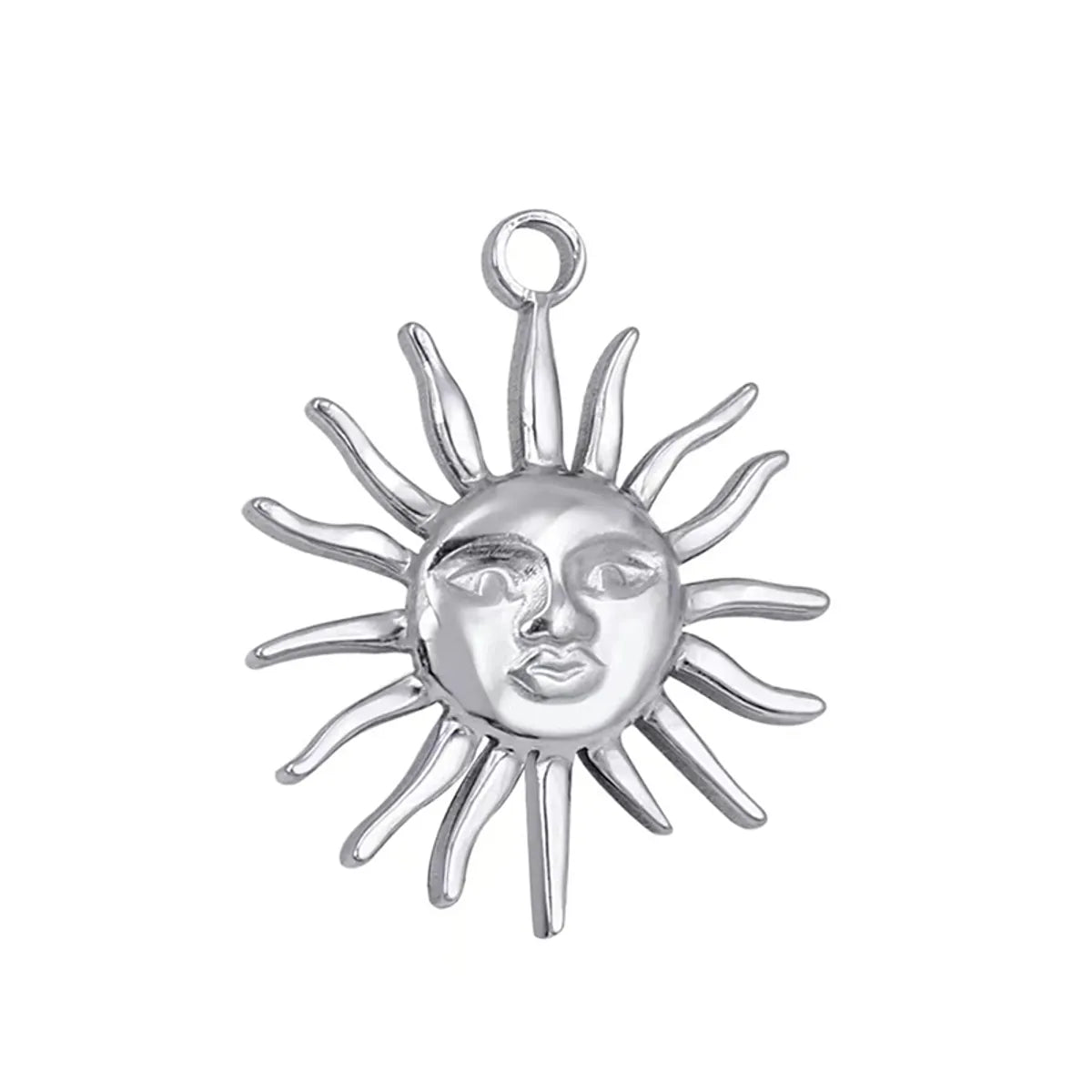 1 Piece 20 * 25mm 25 * 30mm 304 Stainless Steel 18K Gold Plated Sun Pendant