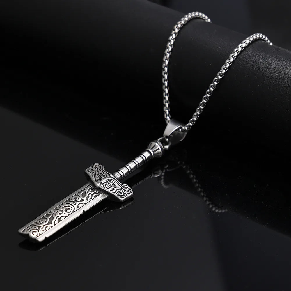 1 Piece 20*75mm 304 Stainless Steel Geometric Pendant Chain