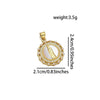 1 Piece 21 * 24mm 25 * 28mm 27 * 28mm Copper Zircon 18K Gold Plated Round Virgin Mary Polished Pendant