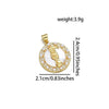 1 Piece 21 * 24mm 25 * 28mm 27 * 28mm Copper Zircon 18K Gold Plated Round Virgin Mary Polished Pendant