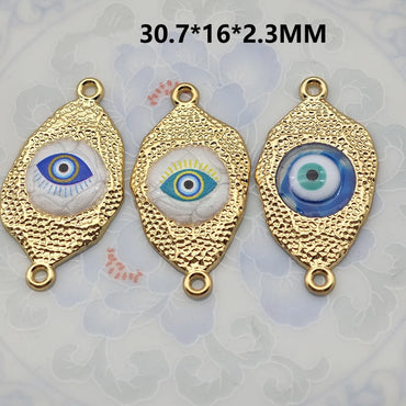 1 Piece 21.5*16mm 30.7*16mm Metal Eye Pendant