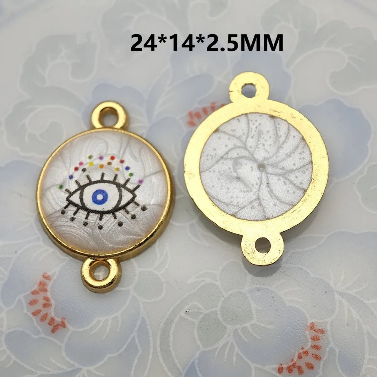 1 Piece 21.5*16mm 30.7*16mm Metal Eye Pendant