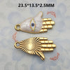 1 Piece 21.5*16mm 30.7*16mm Metal Eye Pendant