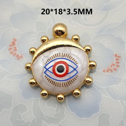 1 Piece 21.5*16mm 30.7*16mm Metal Eye Pendant