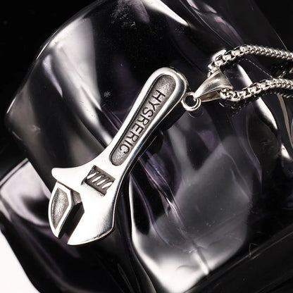 1 Piece 21.8*50.7mm 60cm 316 Stainless Steel  Geometric Wrench Polished Pendant Chain