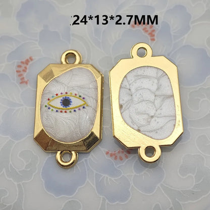 1 Piece 21.5*16mm 30.7*16mm Metal Eye Pendant