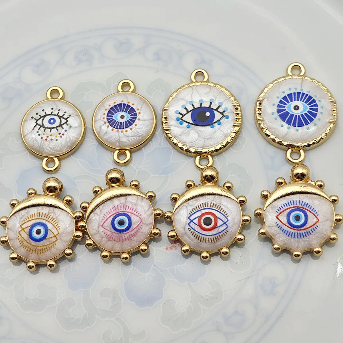 1 Piece 21.5*16mm 30.7*16mm Metal Eye Pendant