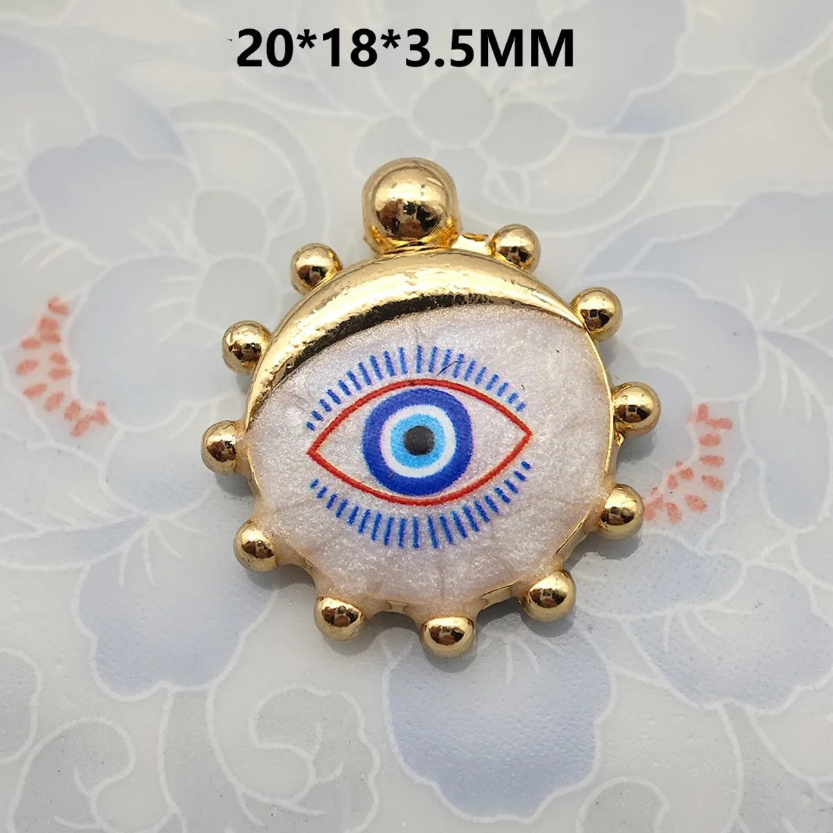 1 Piece 21.5*16mm 30.7*16mm Metal Eye Pendant