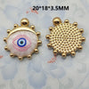 1 Piece 21.5*16mm 30.7*16mm Metal Eye Pendant