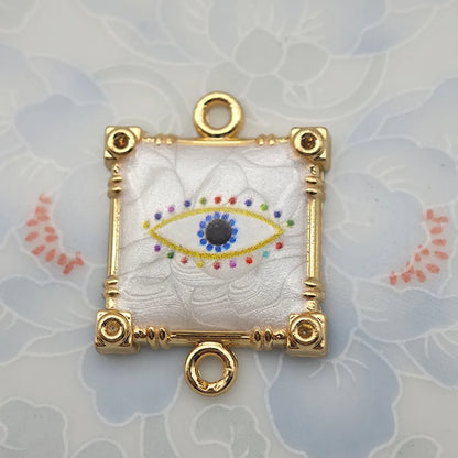 1 Piece 21.5*16mm 30.7*16mm Metal Eye Pendant