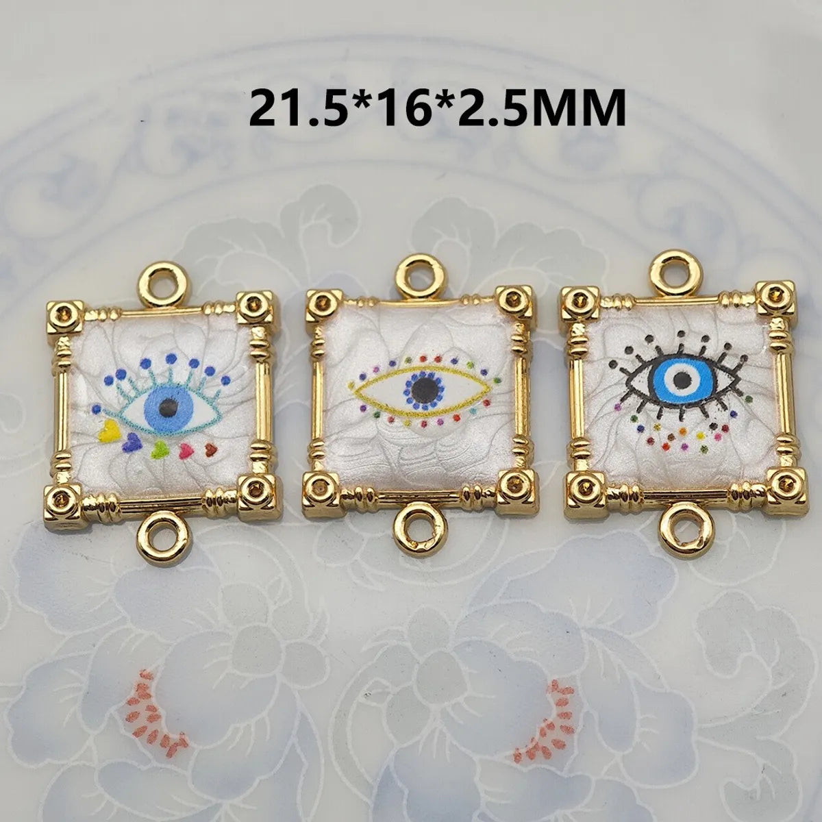 1 Piece 21.5*16mm 30.7*16mm Metal Eye Pendant