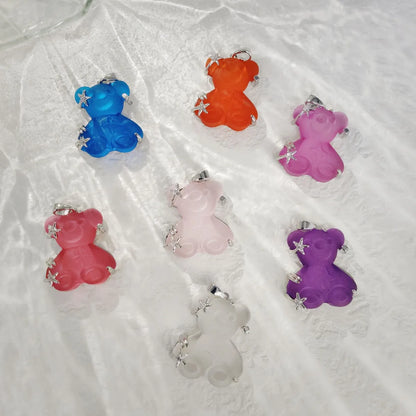 1 Piece 22*19.8mm Copper Bear Pendant