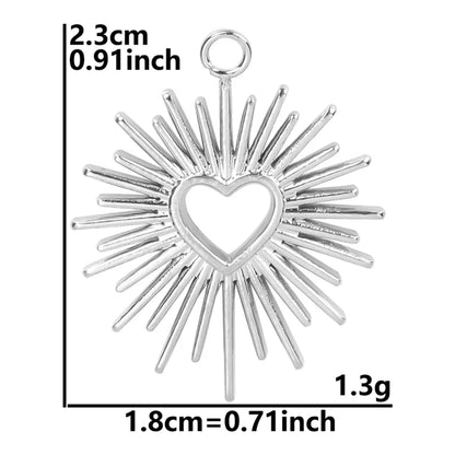 1 Piece 23*18mm Hole 2~2.9mm 304 Stainless Steel 18K Gold Plated Heart Shape Pendant