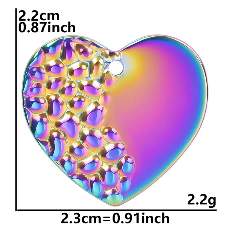 1 Piece 23*22mm Hole 1~1.9mm 304 Stainless Steel 18K Gold Plated Heart Shape Pendant