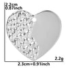 1 Piece 23*22mm Hole 1~1.9mm 304 Stainless Steel 18K Gold Plated Heart Shape Pendant