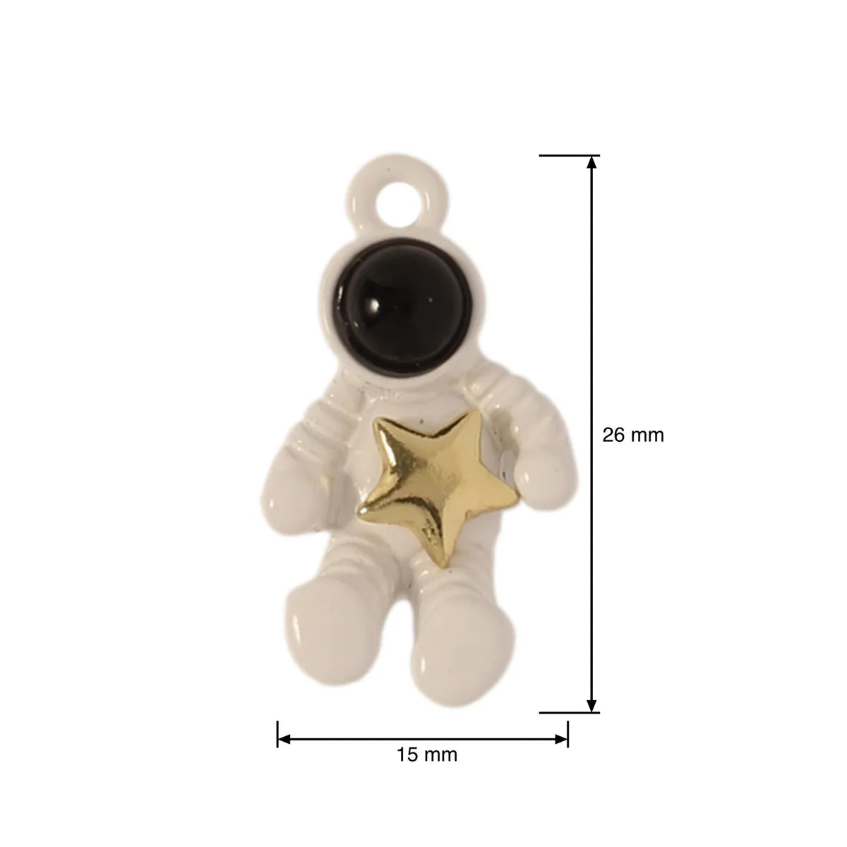 1 Piece 24*31mm Alloy Astronaut Star Moon Pendant