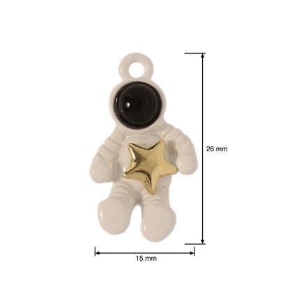 1 Piece 24*31mm Alloy Astronaut Star Moon Pendant