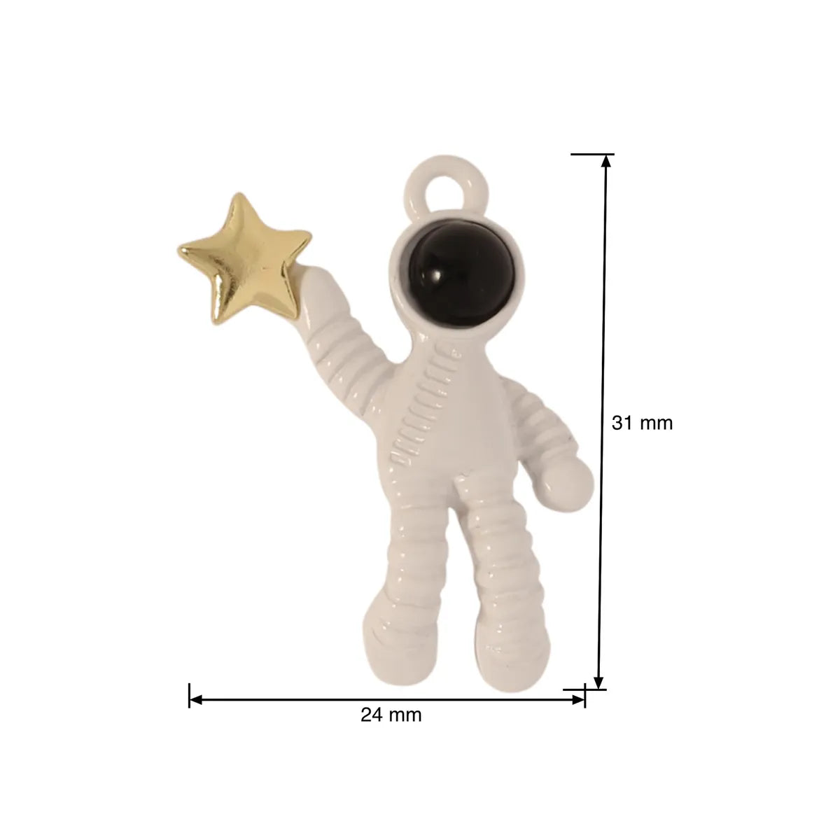 1 Piece 24*31mm Alloy Astronaut Star Moon Pendant