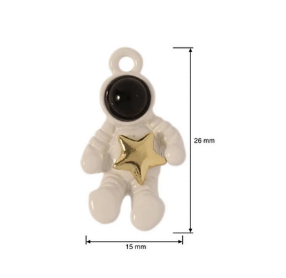 1 Piece 24*31mm Alloy Astronaut Star Moon Pendant