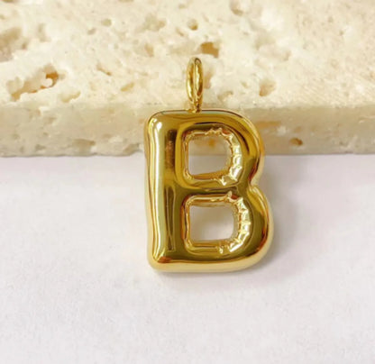 1 Piece 24mm 304 Stainless Steel Letter Pendant Chain