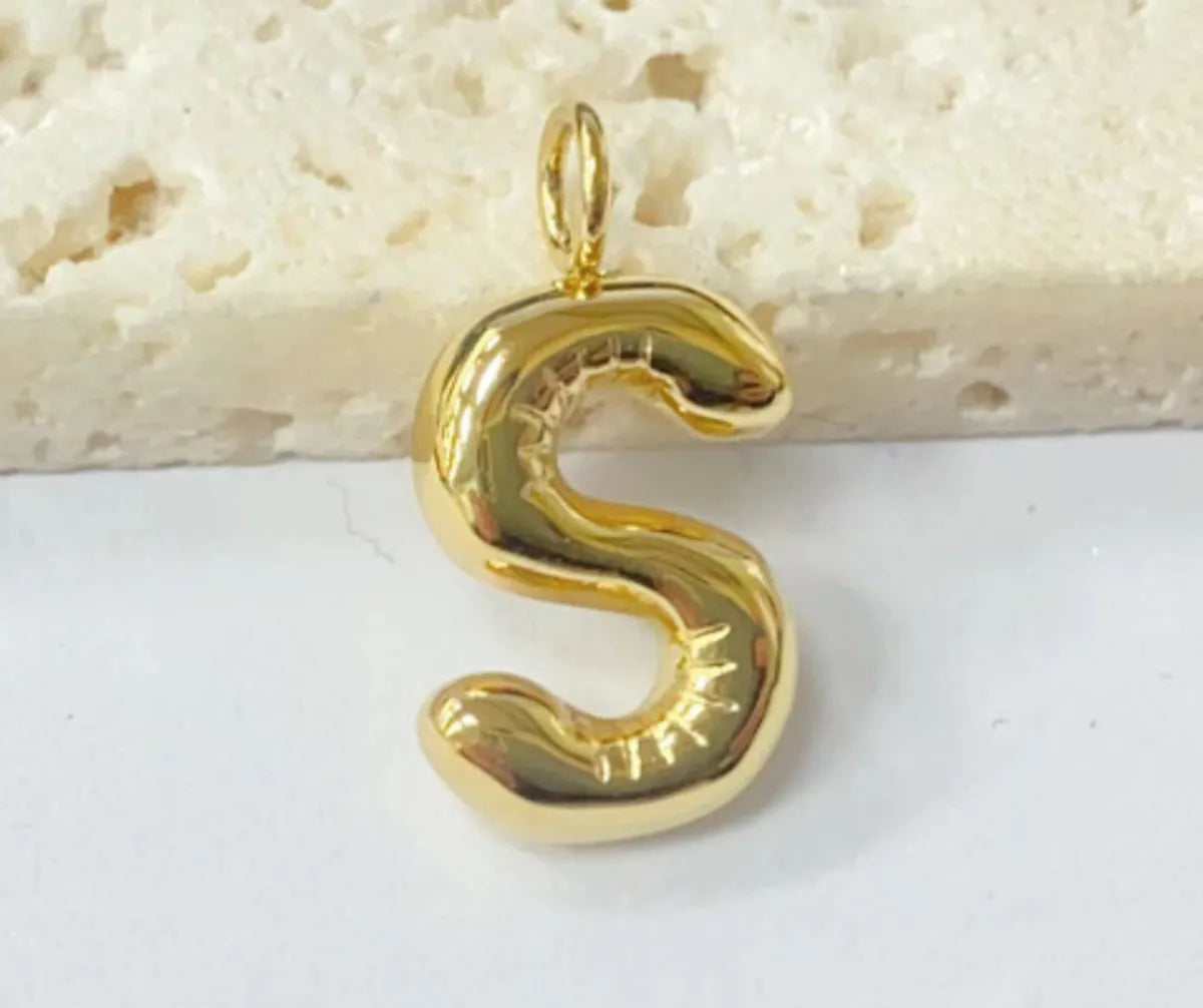 1 Piece 24mm 304 Stainless Steel Letter Pendant Chain