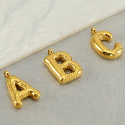 1 Piece 24mm 304 Stainless Steel Letter Pendant Chain