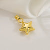 1 Piece 25*15mm Hole 3~3.9mm Copper 18K Gold Plated Star Heart Shape Polished Pendant