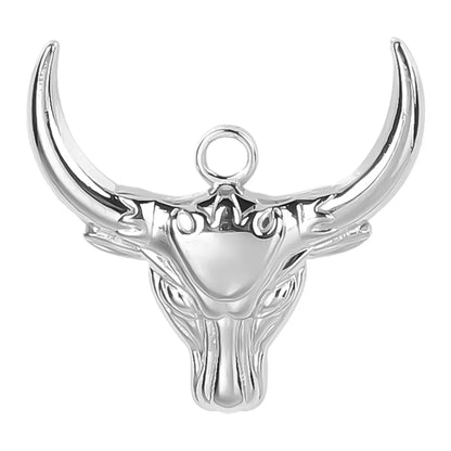 1 Piece 25*25mm Hole 2~2.9mm 304 Stainless Steel 18K Gold Plated Cattle Polished Pendant