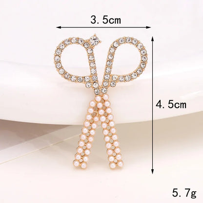 1 Piece 25*35mm 30*35mm 40*35mm Zinc Alloy Rhinestones Scissors Animal Car Polished DIY Accessories