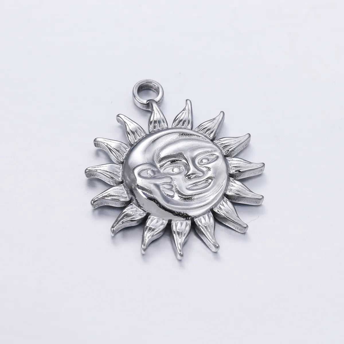 1 Piece 25.5*30mm 304 Stainless Steel Sun Pendant