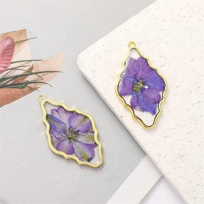 1 Piece 26.6*49mm Alloy Flower Pendant