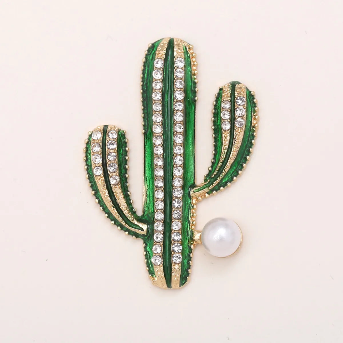 1 Piece 27*40mm 33*57mm 35*35mm Zinc Alloy Rhinestones Pearl Cactus Polished DIY Accessories